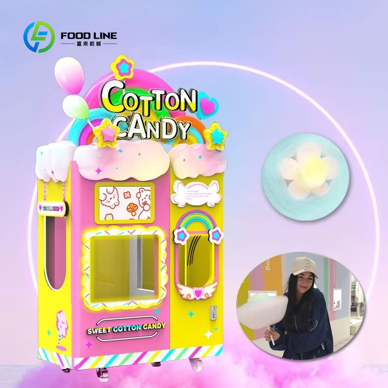 Candy Vending Machine - Aangepaste suikerspin-automaat met instelbare functies, volautomatische