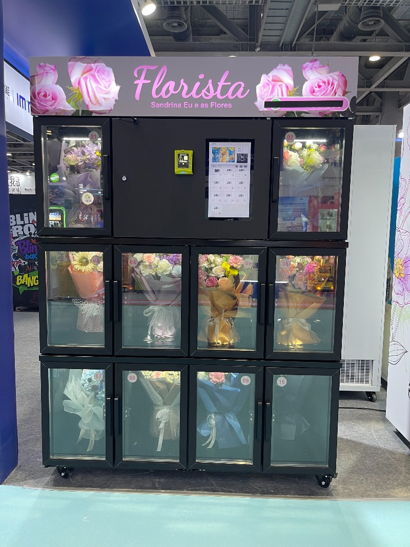 Bill Acceptor Vending - Bloemenautomaat met kluisjes, bloemenlocker, betaalautomaat met